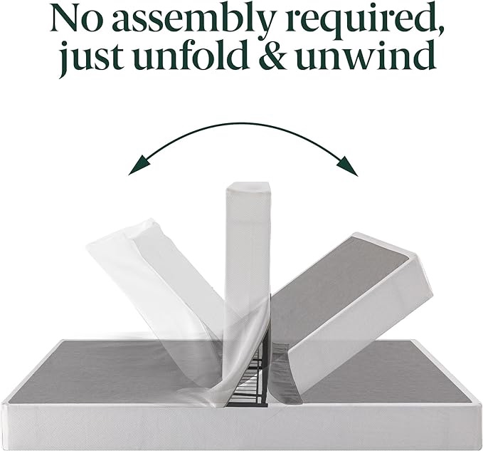 Twin 9” No Assembly Metal Box Spring - Zinus: BiFold, Heavy Gauge Steel,