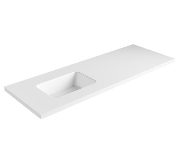 New Carrara II Solid Surface Vanity Top (SSVT60)