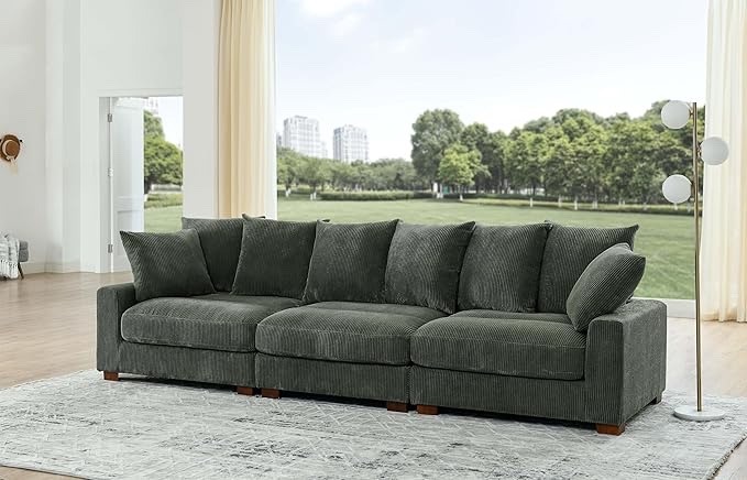 3 - Piece Modular Corduroy Sofa (only 1 seat) 1pc