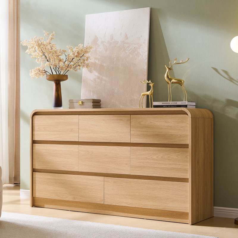 Maud Modern 8 Drawers Dresser for Bedroom, 55" Wide Dressers & Chest of Drawers w/Curved Profile Design (incomplete, Box 2 of 2 only)