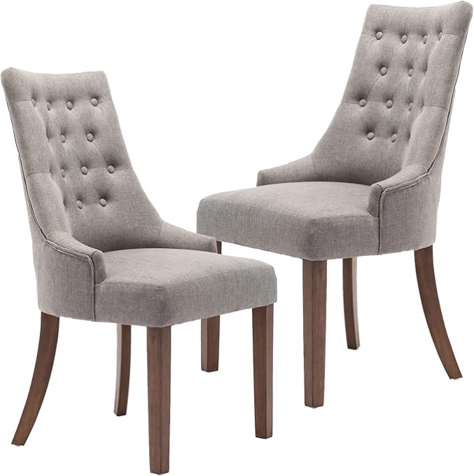 AFO M-A08-Grey Dining Chairs, Grey - Set of 2