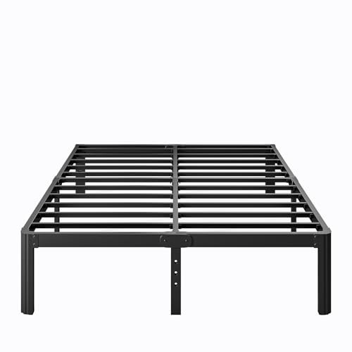 LAKKURI 12IN HIGH PLATFORM METAL QUEEN SIZE BED FRAME QUEEN 4004-12A - BLACK
