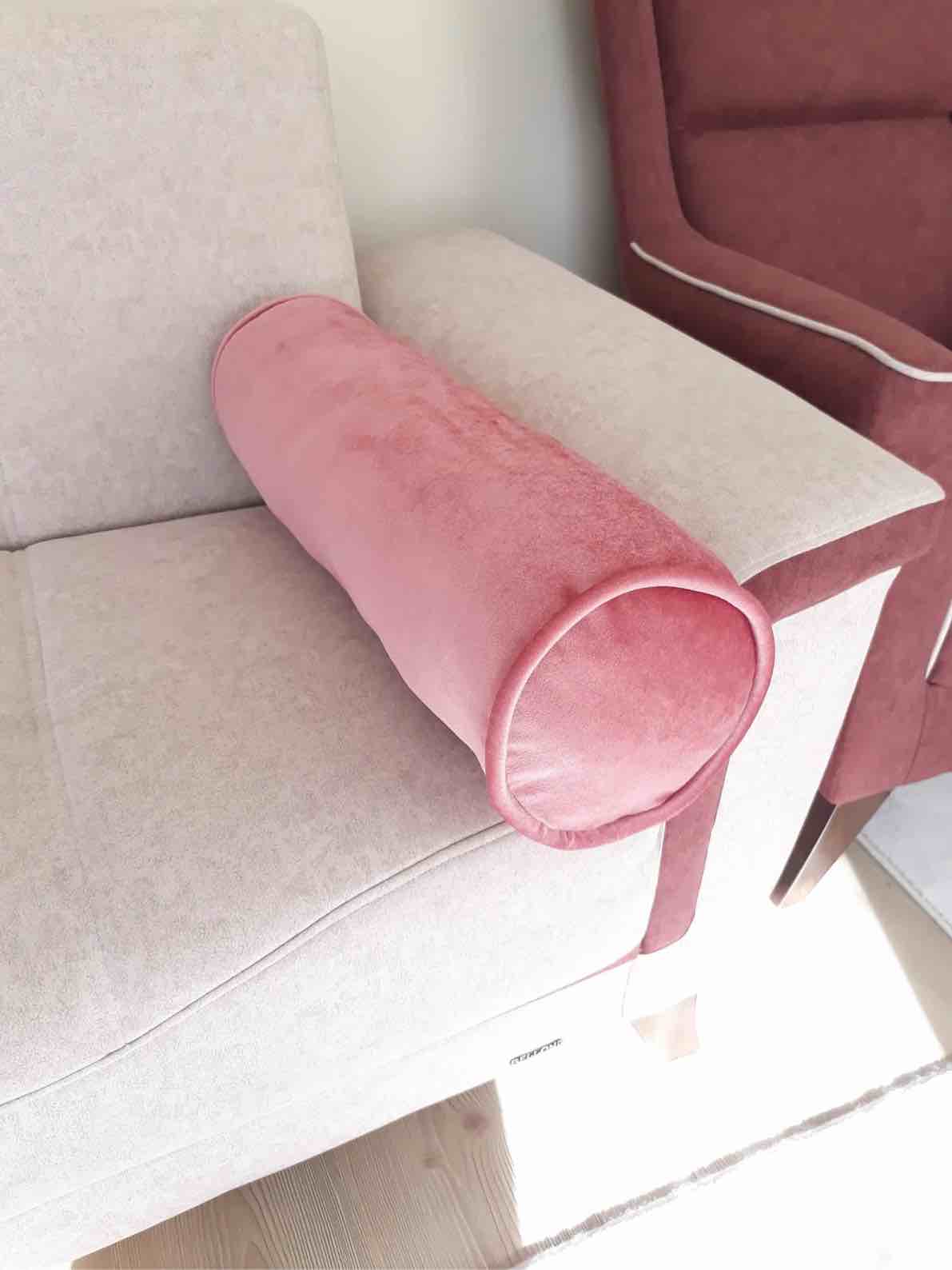 Light Pink Pillow, Modern Throw Pillow , Blush Pillow , Bolster Pillow, Round Pillow , 2pcs