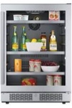 24 in. single zone 220 plus cans beverage refrigerator in silver with 2-different door handle built-in beverage cooler