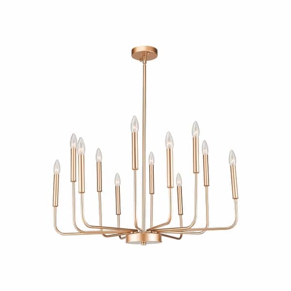 Mid-century Modern Gold Country Candle Chandelier Pendant Lighting