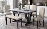 TREXM dining chairs and bench (4 CHAIRS & 1 BENCH )
