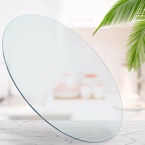 tempered glass table top 20.08" round tempered clear replacement desktop