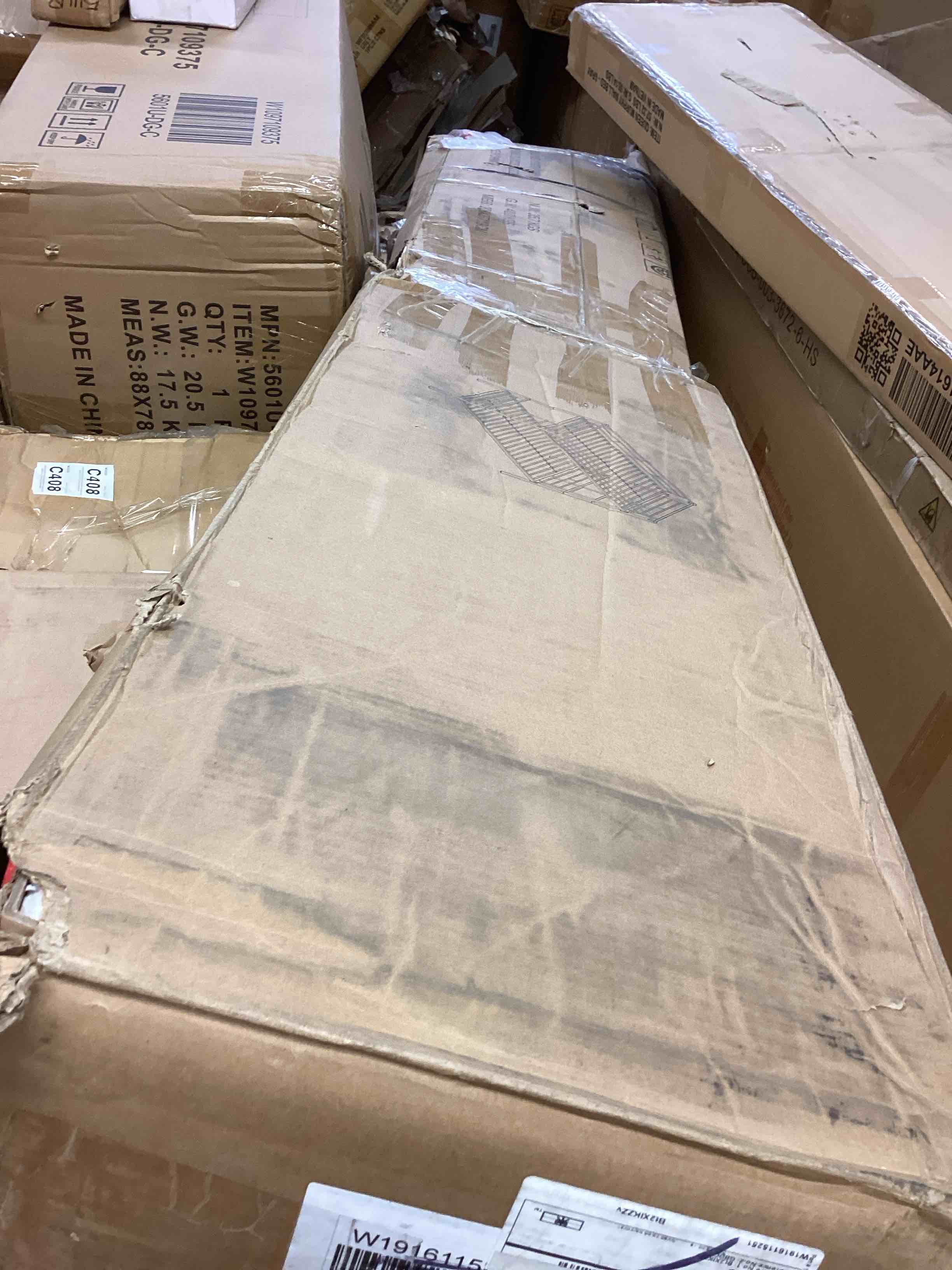 Condition photo showing As Is for metal twin over twin metal bunk bed with safety guardrails