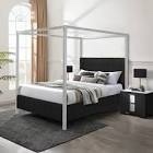 Cora Black King Canopy Bed (incomplete one box only)