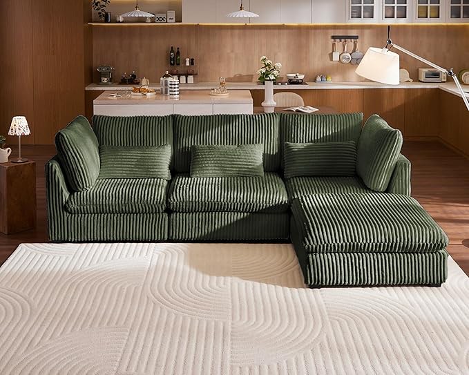 Beeston Corduroy L- Shaped Sectional (incomplete one box only)