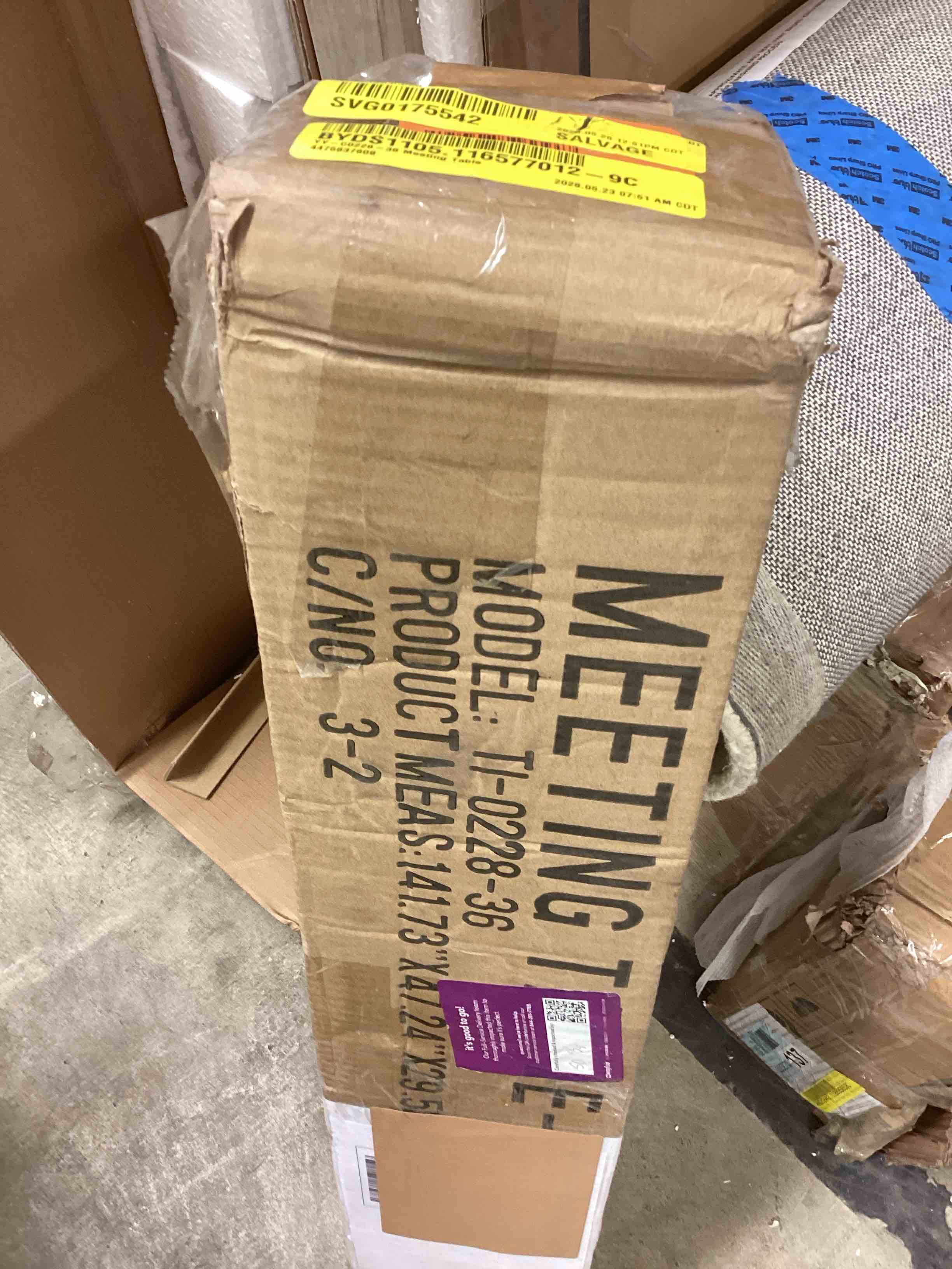 Condition photo showing Good Condition for yy- c0228 - 36 meeting table (incomplete) ( two boxes only)