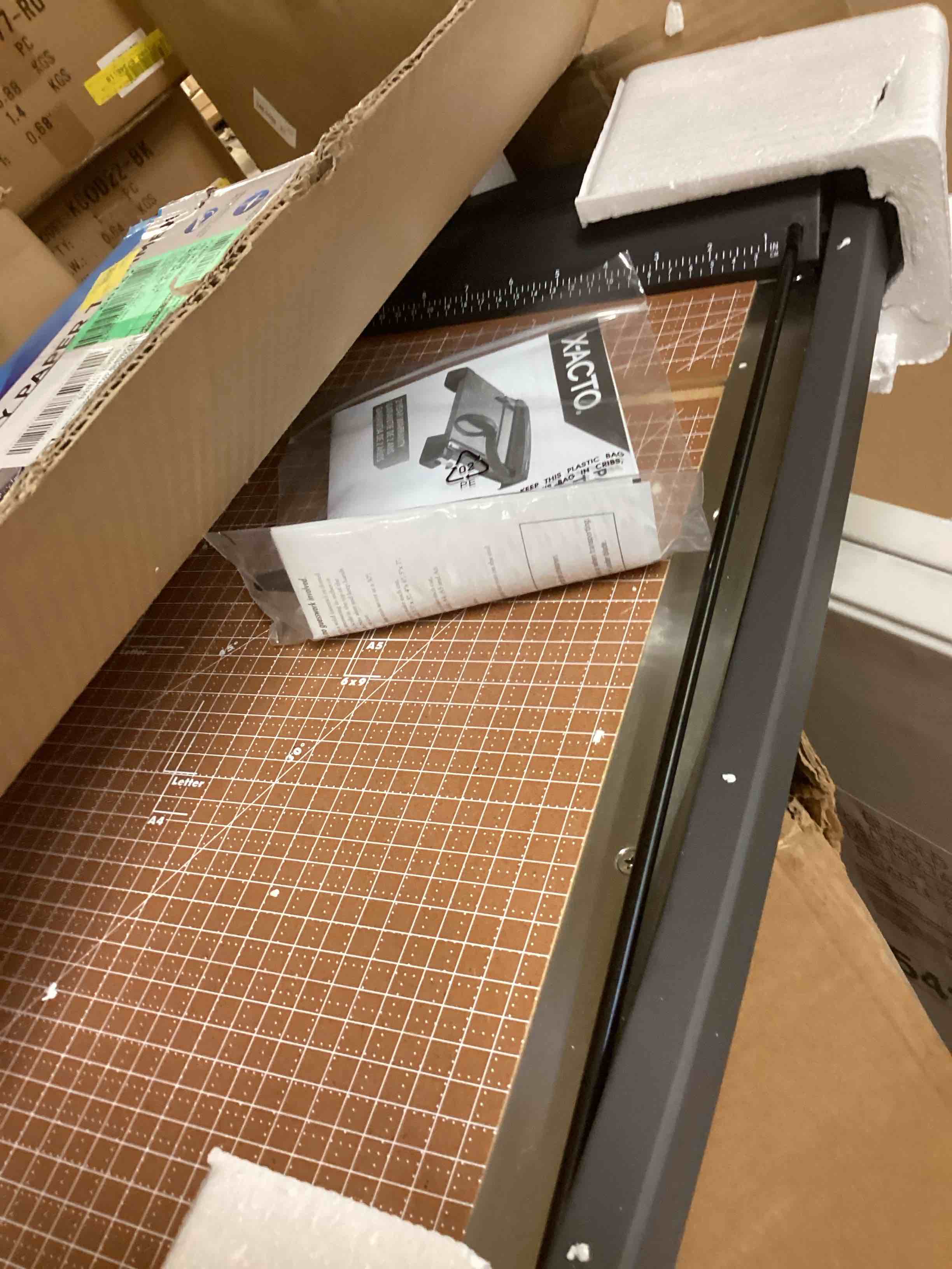 Condition photo showing Good Condition for x-acto heavy duty wood base paper trimmer, 18 inch cut