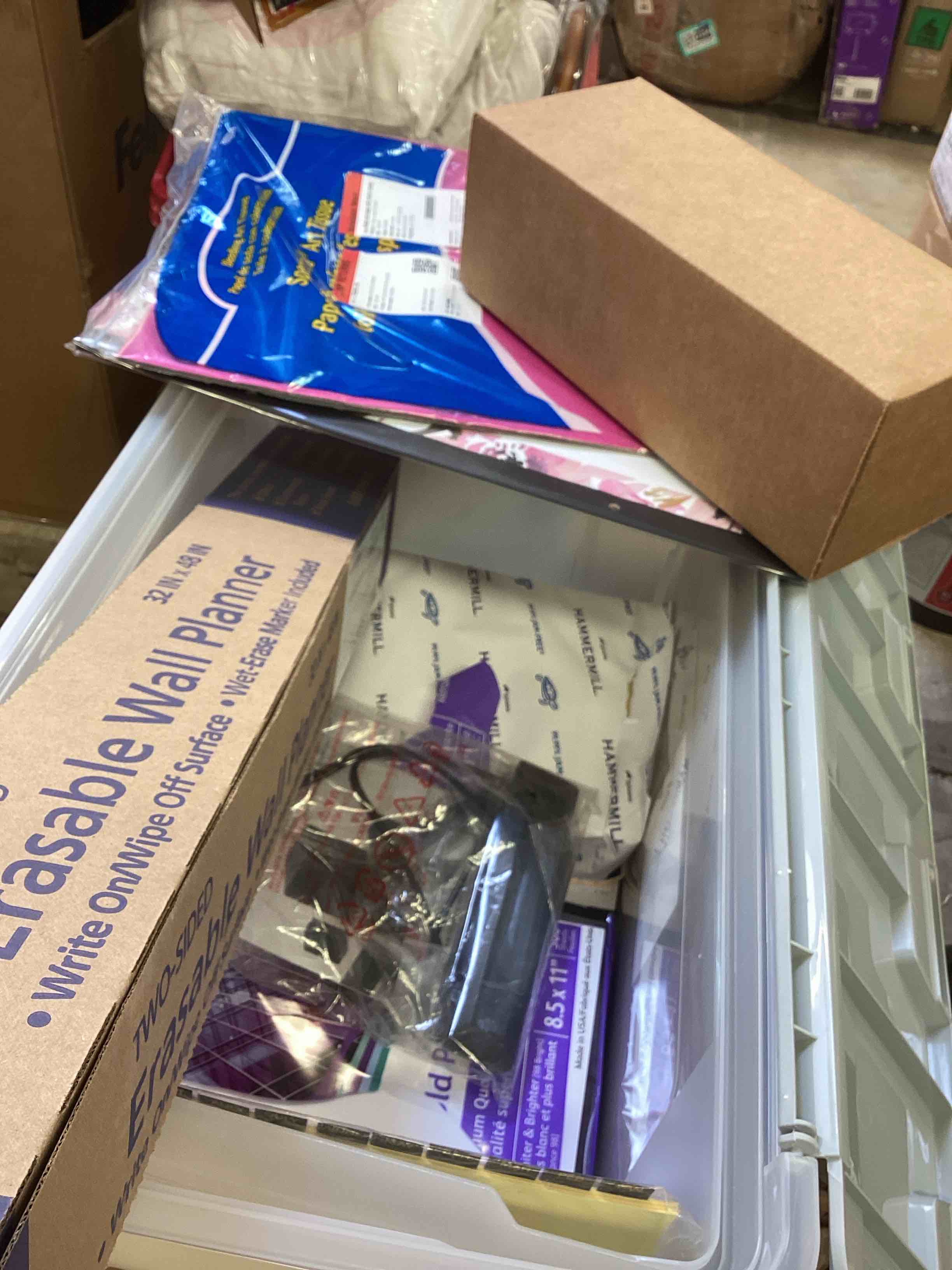 Condition photo showing As Is for assorted office supplies 