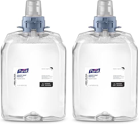 purell healthy soap mild foam, fragrance free, 2000 ml foam hand soap refill for purell fmx-20 manual soap dispenser (pack of 2) – 5213-02 - manufactured by gojo, inc.