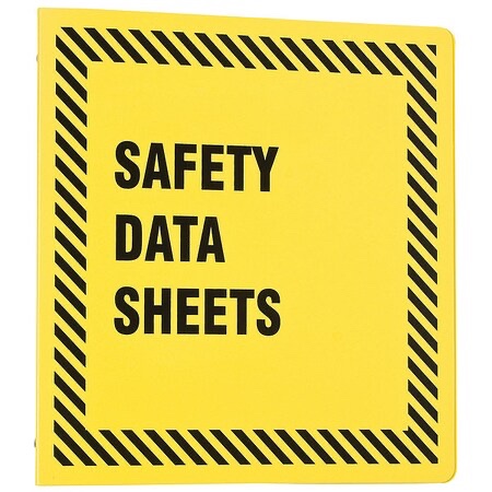 yellow safety data sheet binder 4-pack