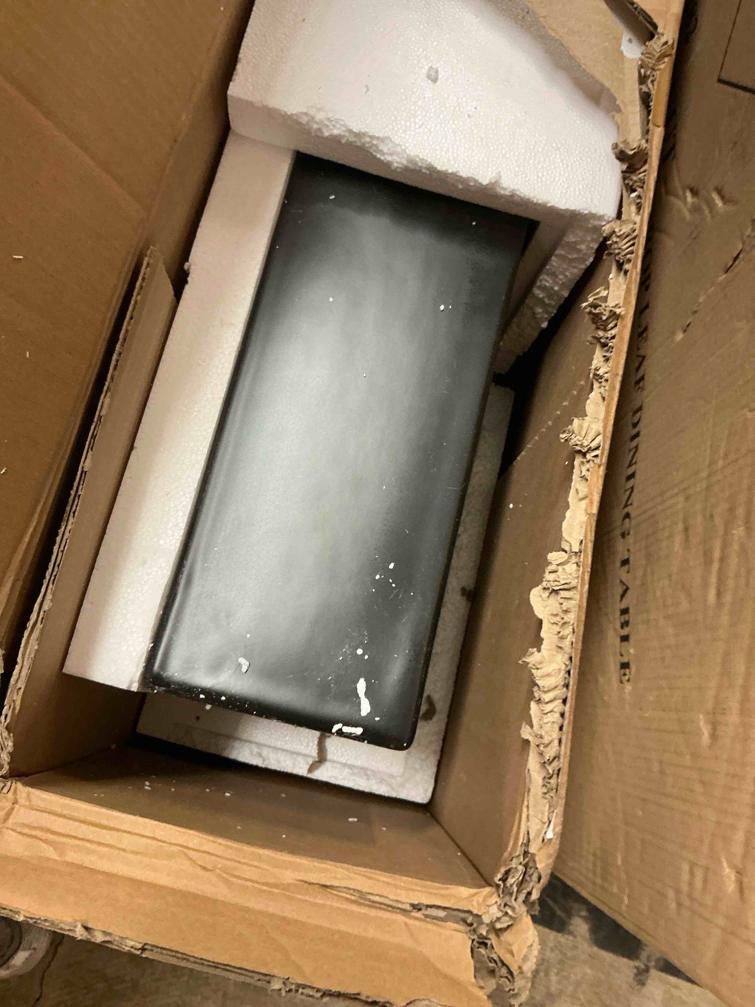Condition photo showing Good Condition for eridanus turner vitreous china 29.5-in wall-mount rectangular trough modern matte black bathroom sink