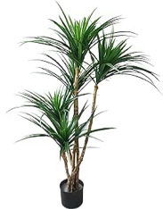 pure garden 51-inch yucca artificial potted tree and rubber leaves (green) *damaged
