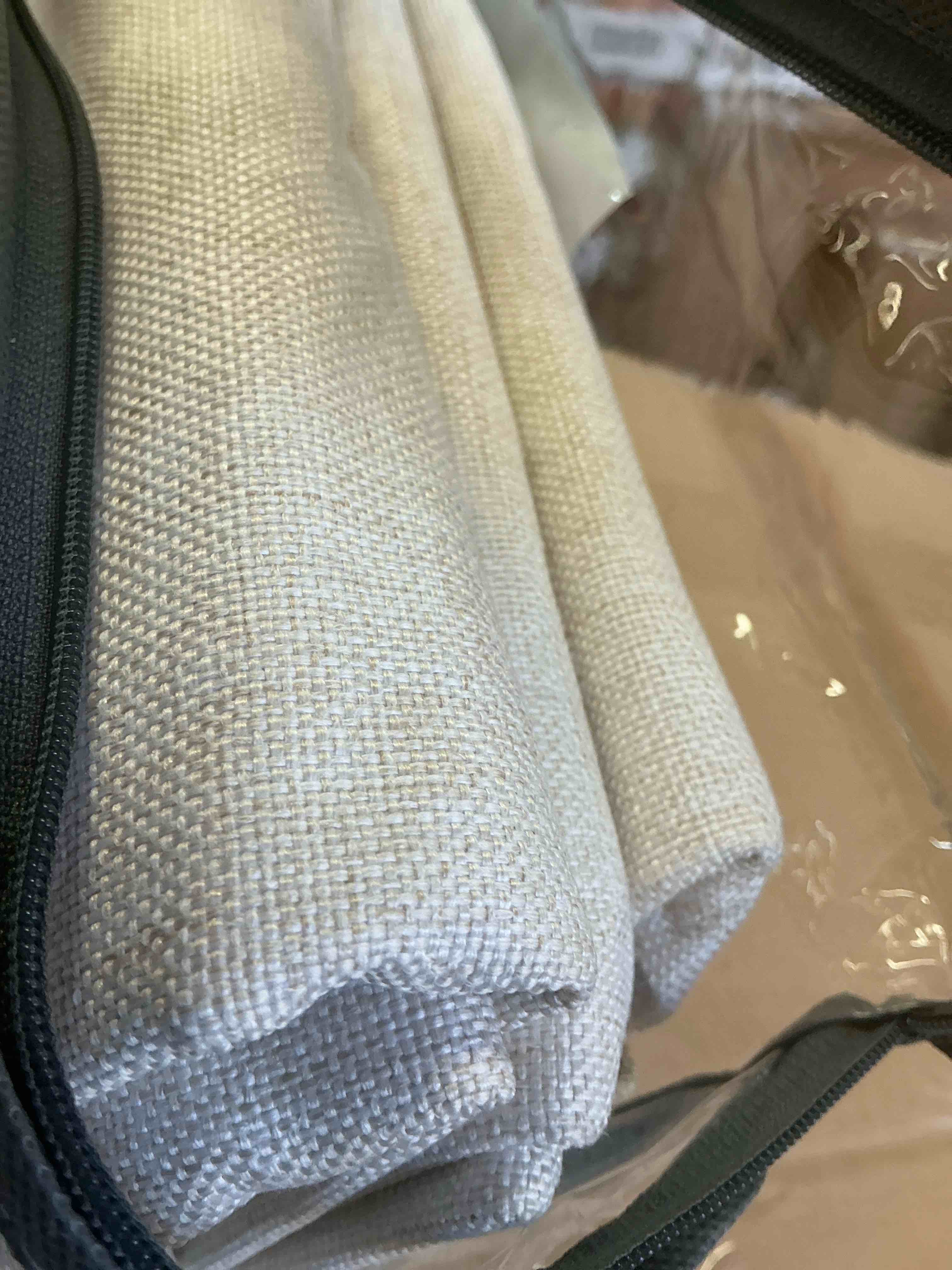 Condition photo showing Good Condition for 100% blackout shield linen textured total blackout curtains for bedroom , living room drapes, thermal insulated blackout curtains- cream