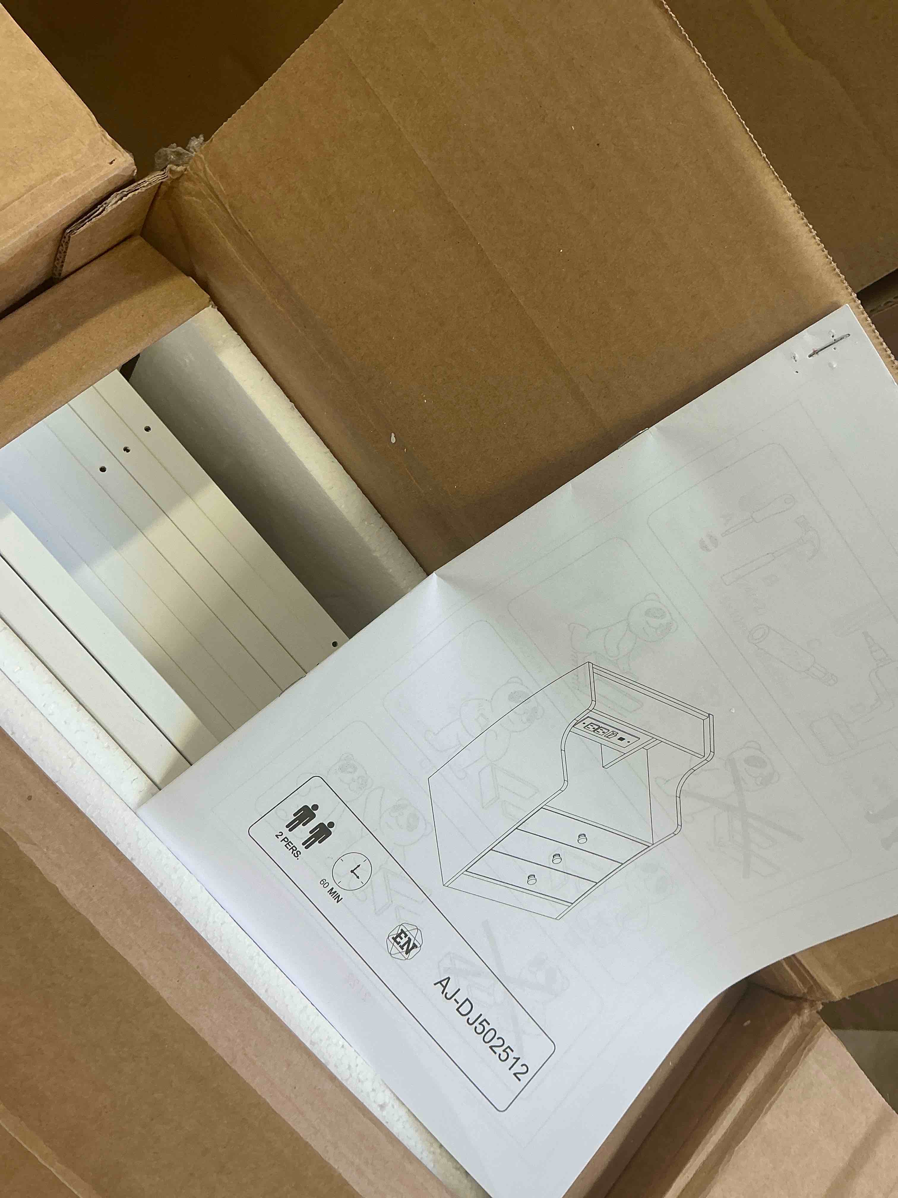 Condition photo showing New/Like New for adorneve nightstand with charging station,white night stand with hutch,bedside table with drawers,bed side table with storage