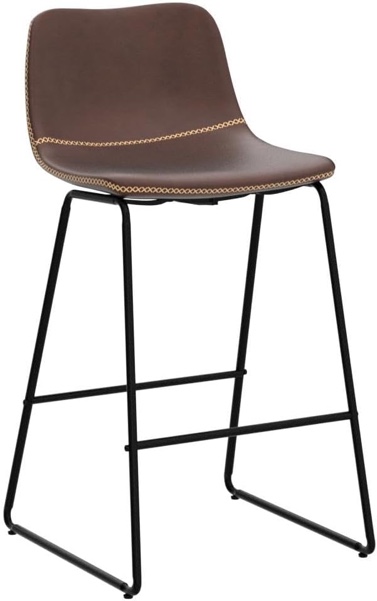 heugah 26” faux leather bar stools set of 2