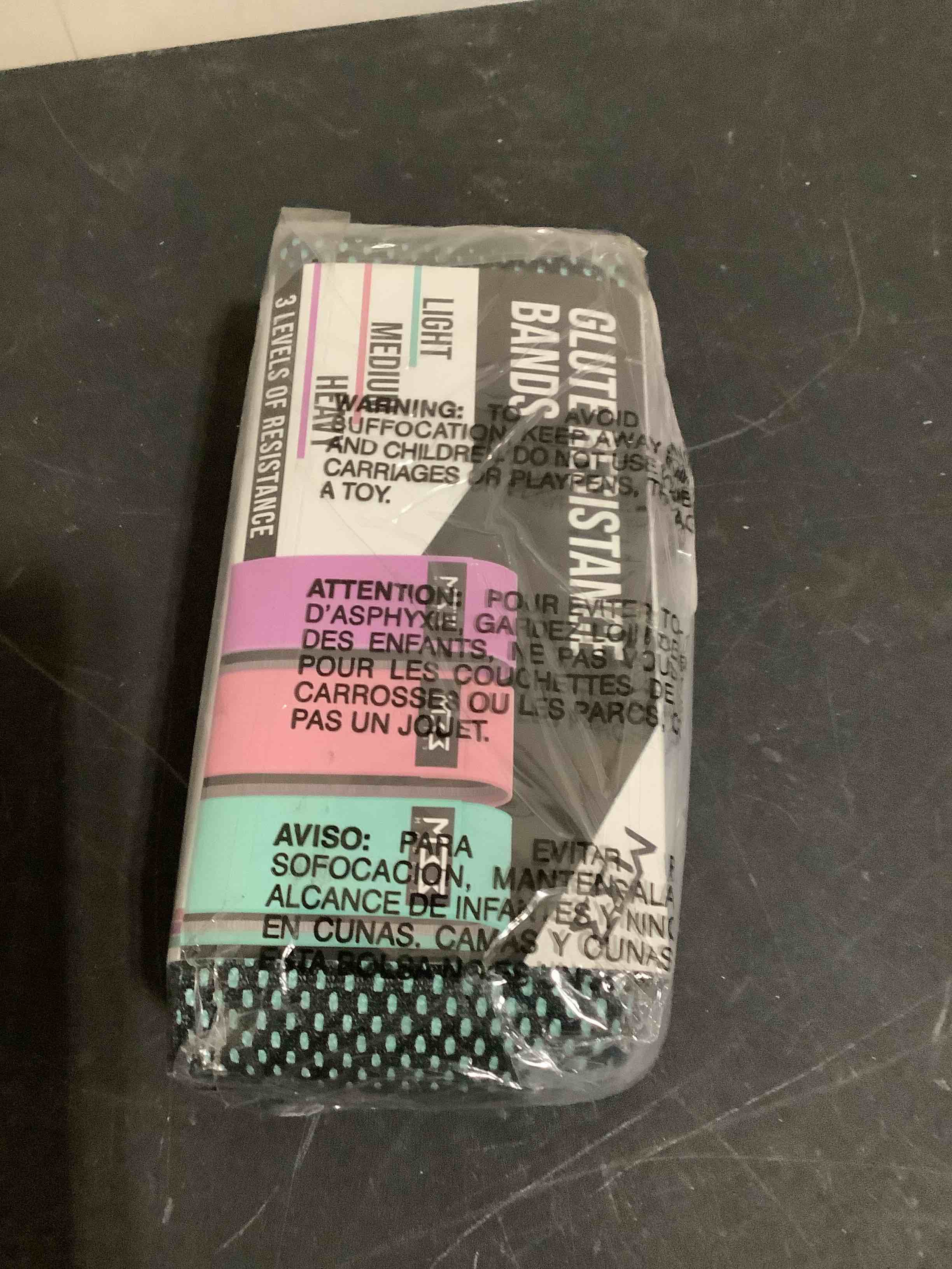 Condition photo showing New/Like New for mode33 resistance bands set with 3 strength levels for women, glutes, hips and leg, glute training, fabric bands (multi color)
