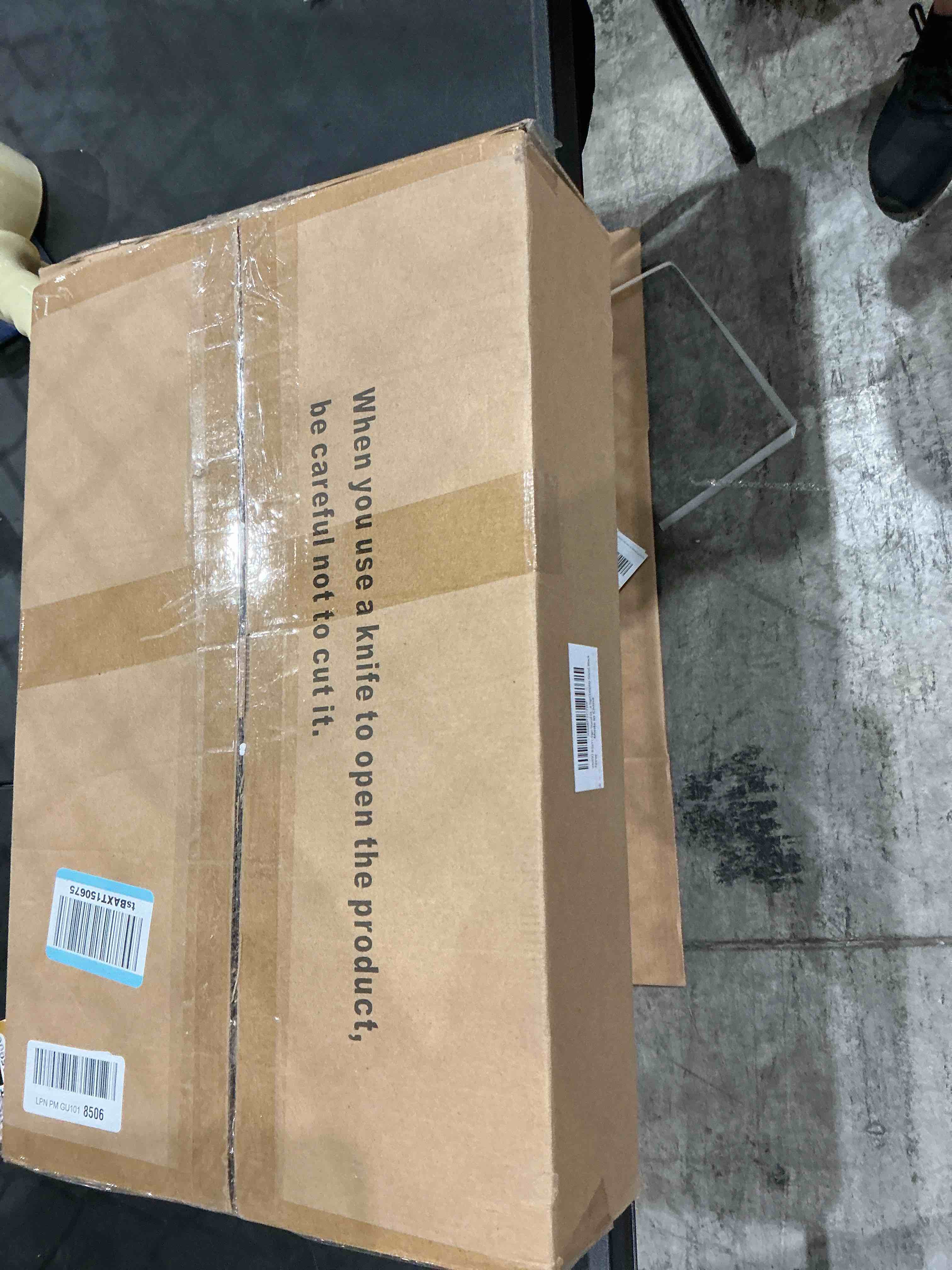 Condition photo showing Good Condition for heavy duty sign holder stand 8.5x11 inch - pedestal floor standing sign holder with weighted base - vertical & horizontal poster/menu stand for indoor/outdoor business store advertising, black black 8.5x11 in