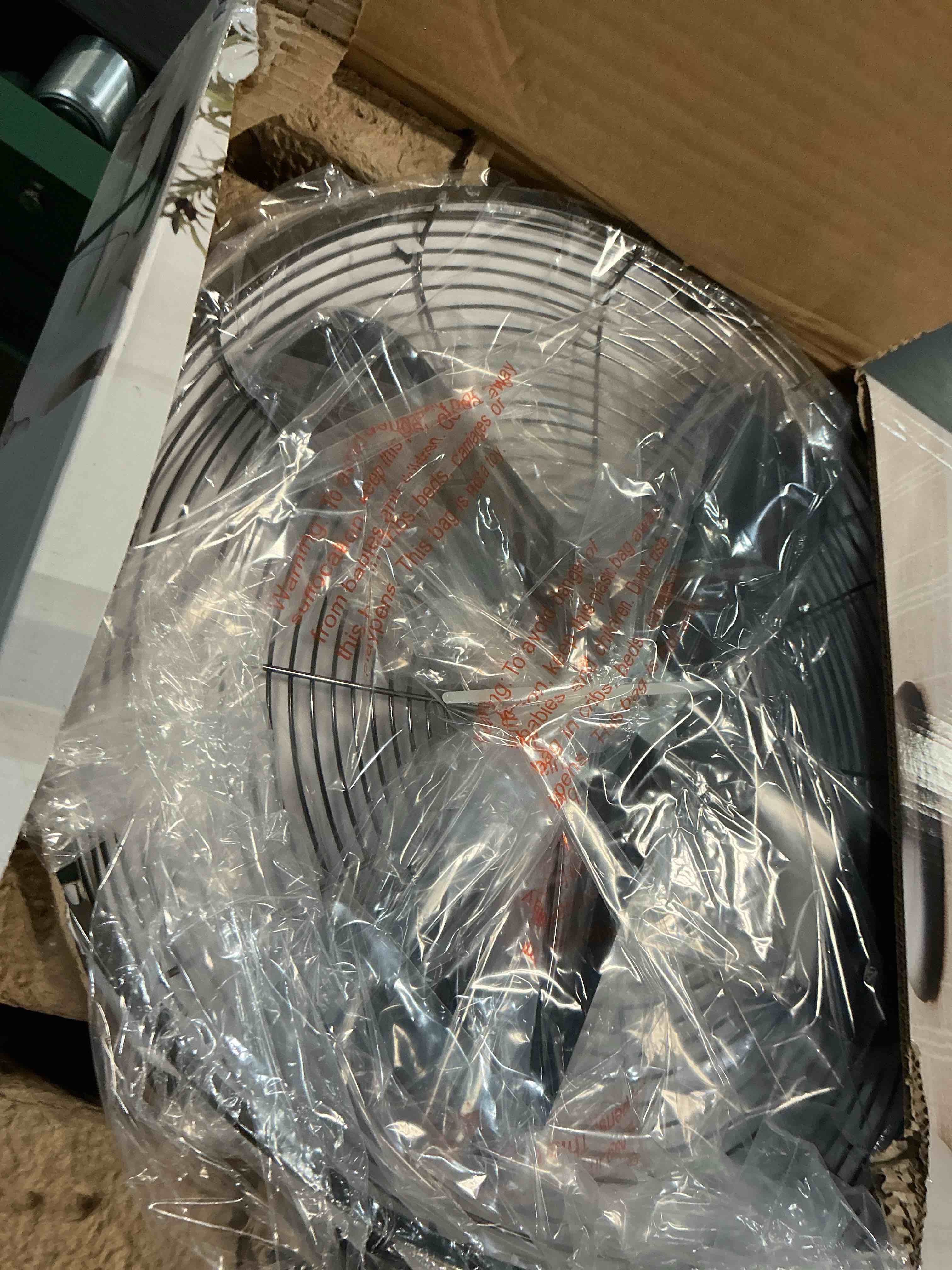 Condition photo showing New/Like New for (2 pack) better homes & gardens new 3 speed 16 inch vintage metal stand fan in black