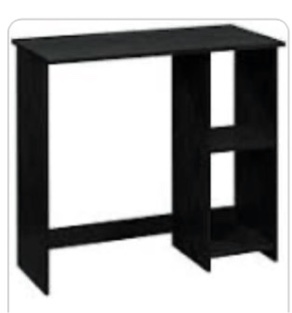 mainstays quick assembly desk, black finish