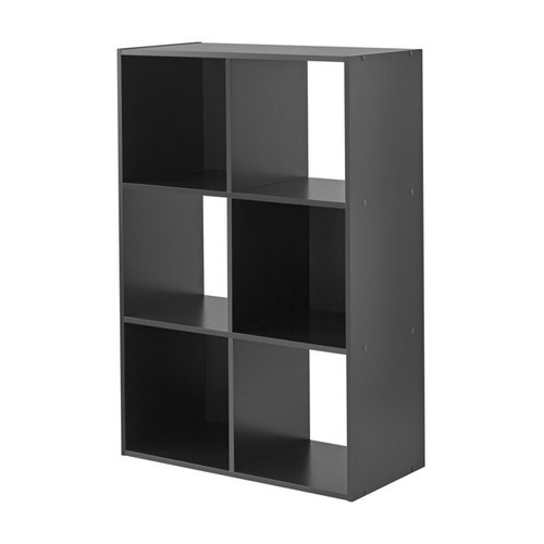mainstays 6-cube storage organizer, black