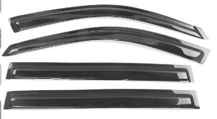 PLDDE Rain Guards Compatible with 2001-2007 Highlander Tape-On Side Window Visor Wind Deflector Vent