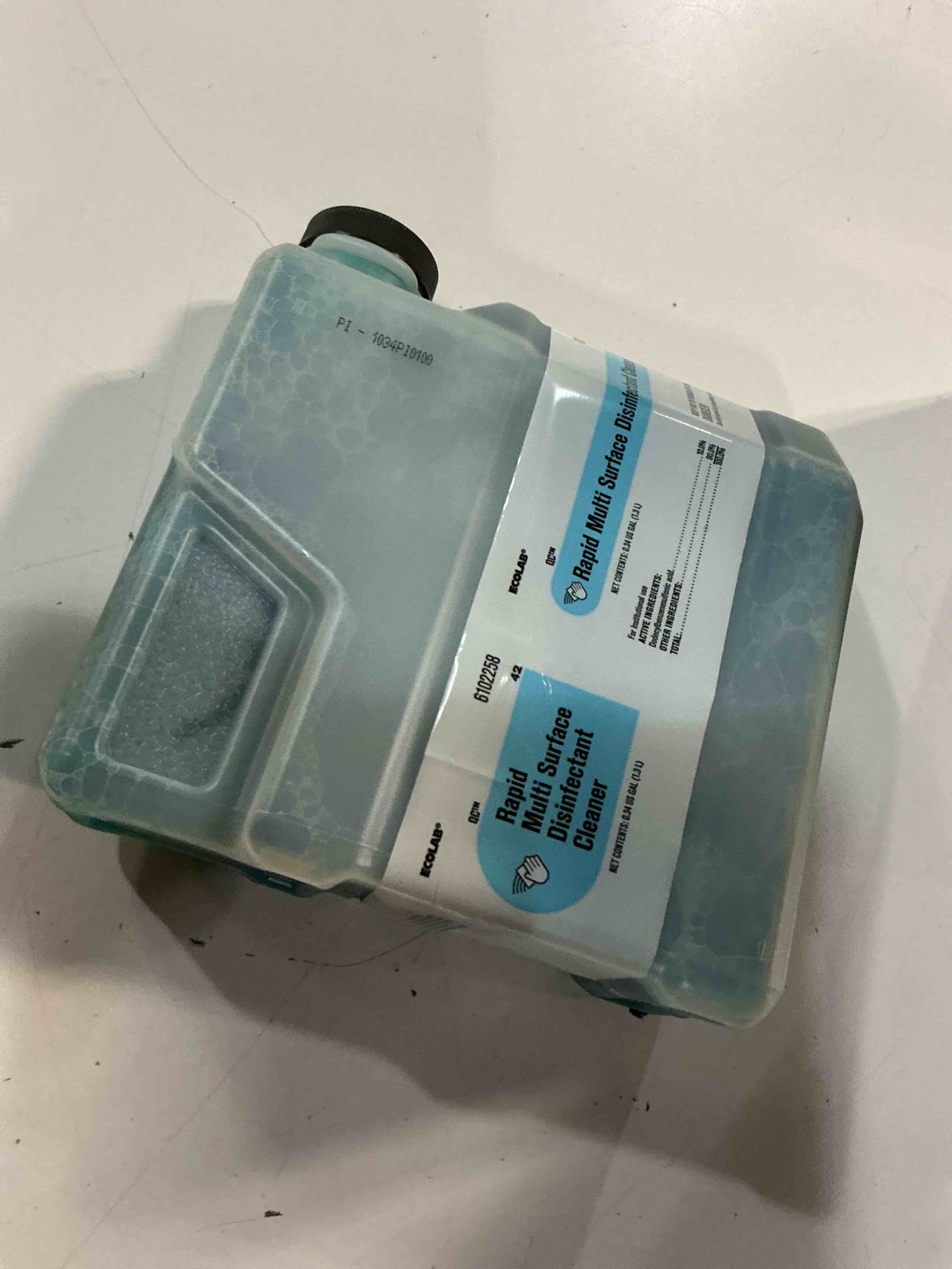 Condition photo showing New/Like New for ecolab 6102258 rapid multi surface disinfectant cleaner 1.3l - pack of 2