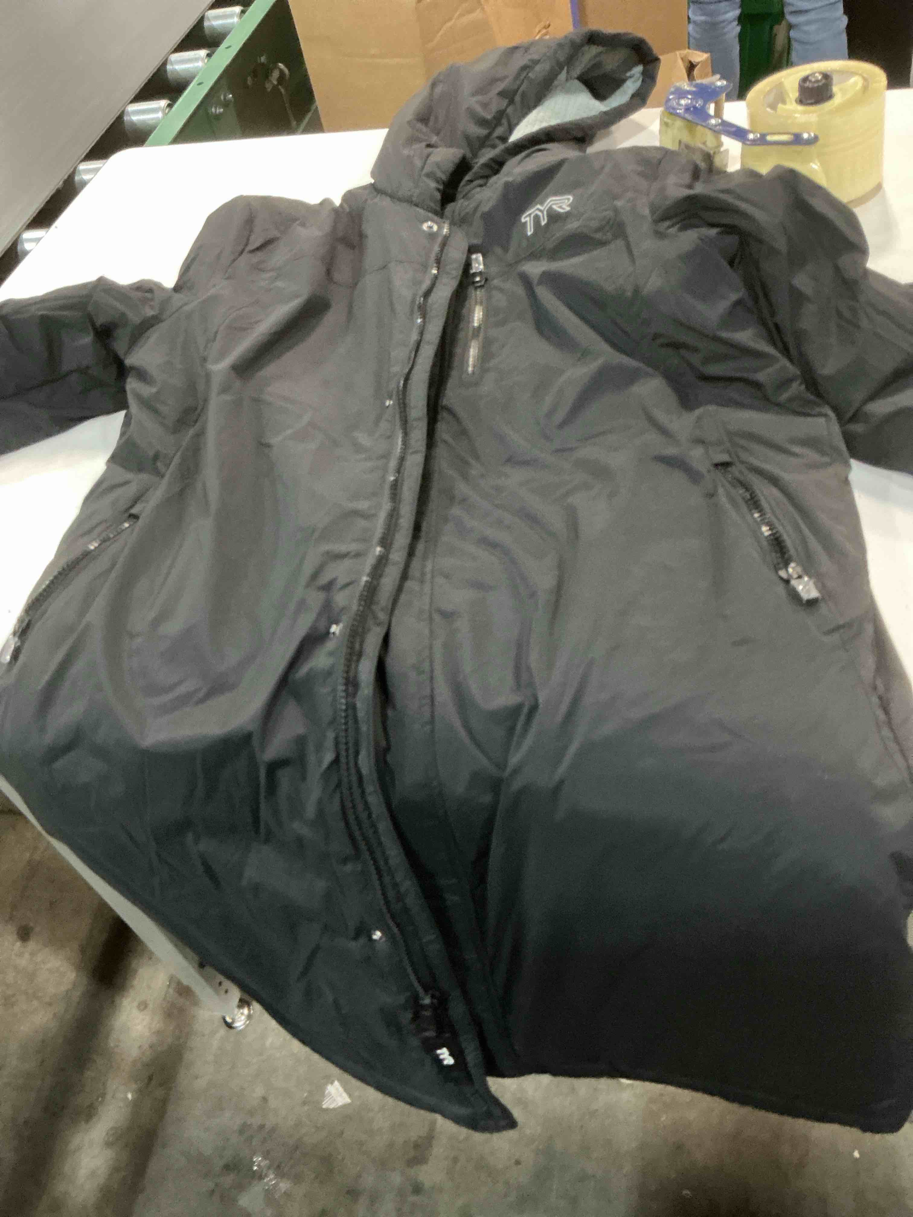 Condition photo showing As Is for tyr tech youth hydrosphere parka s