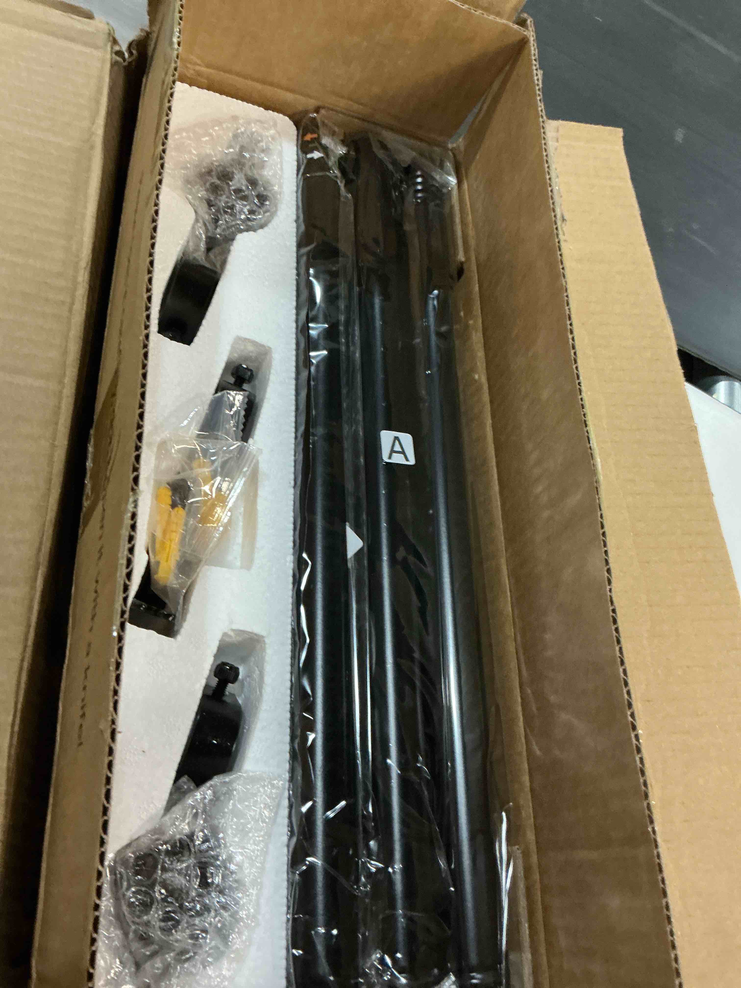 Condition photo showing Good Condition for yafex curtain rods 2 pack 32-144 inch, heavy duty 1 inch curtain rod, black extra long adjustable window treatment rods, modern design, easy installation 32" to 144" - 2pack black