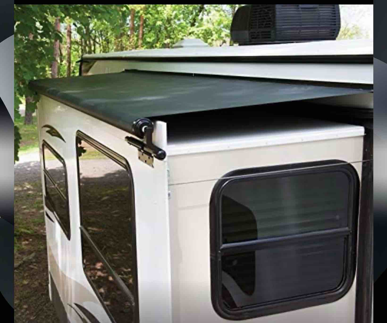 solera black slide topper awning - 13'6" (13'1" fabric)