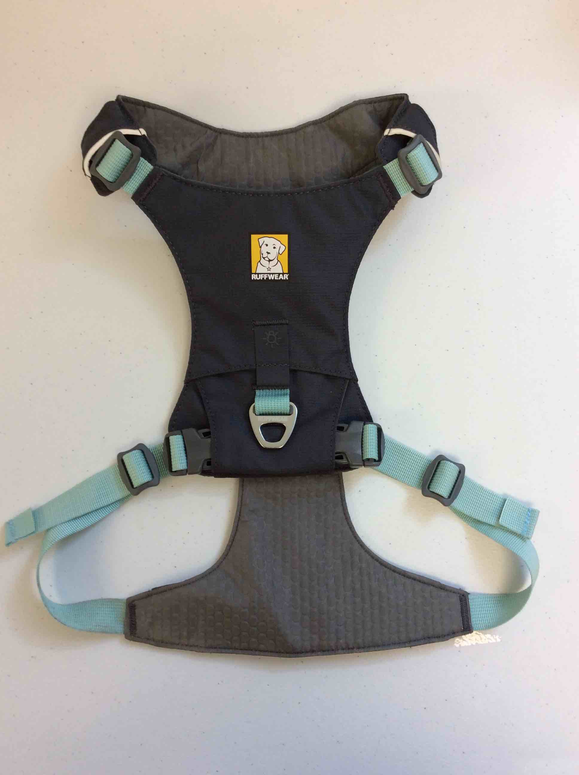 Condition photo showing Good Condition for ruffwear dog harness gray and teal medium 
