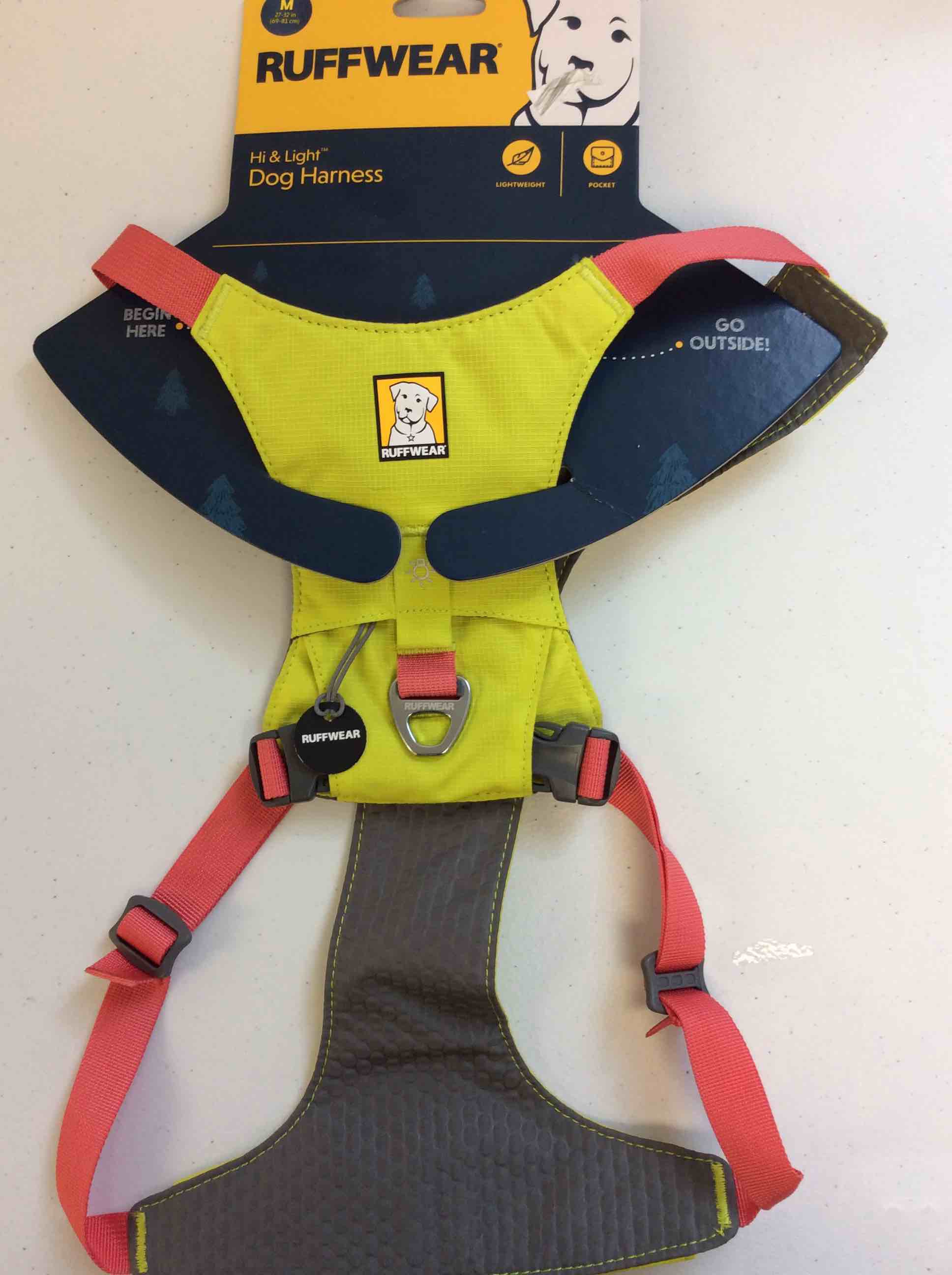 Condition photo showing Good Condition for ruffwear dog harness green and pink medium 