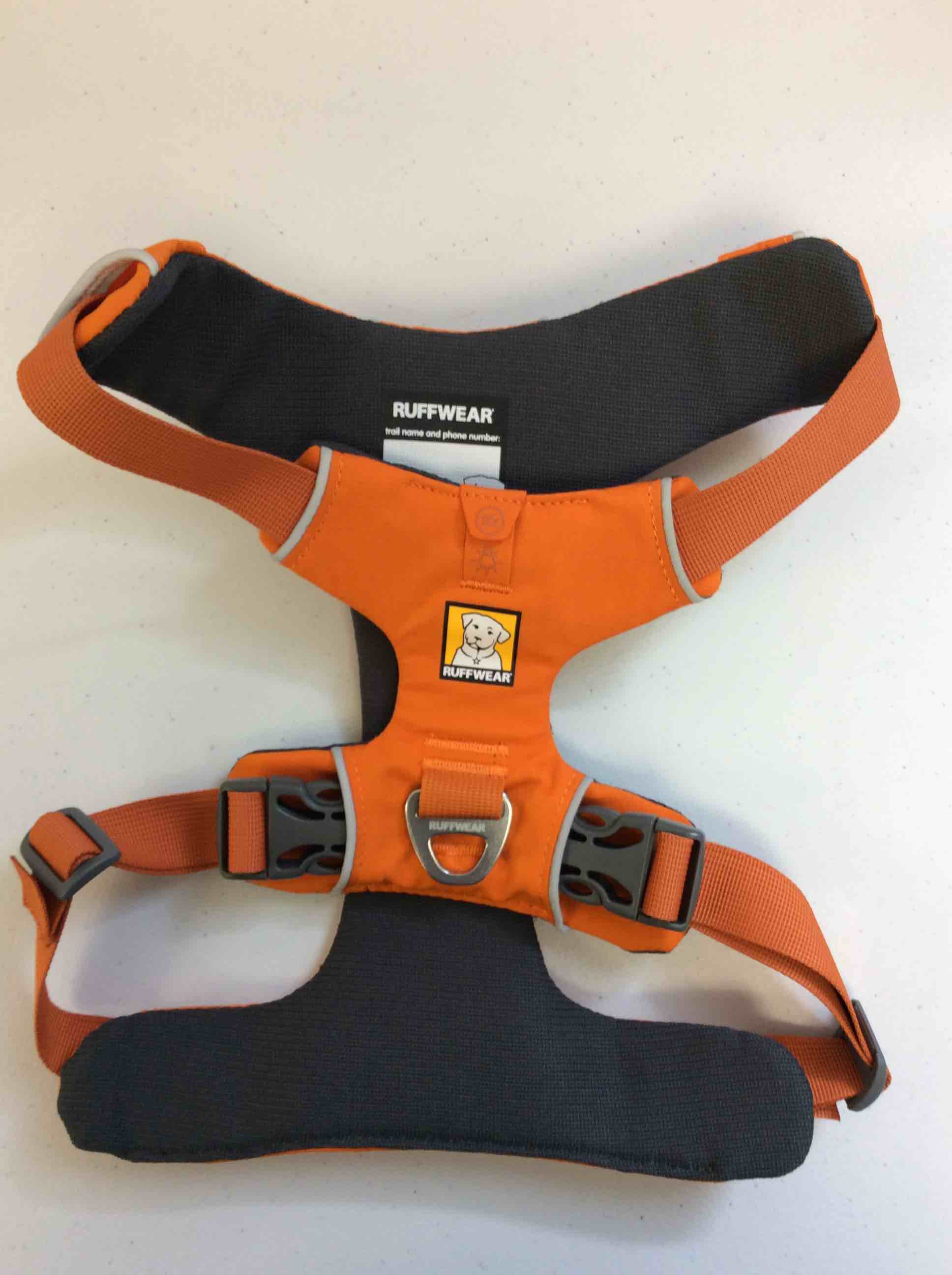 Condition photo showing New/Like New for ruffwear dog harness orange small
