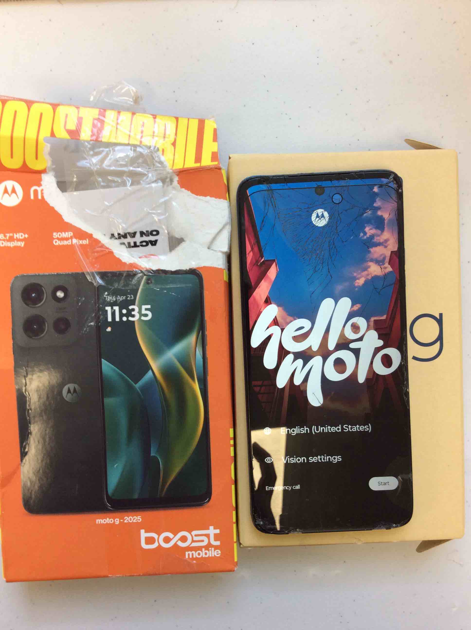 Condition photo showing As Is for moto g 5g 25