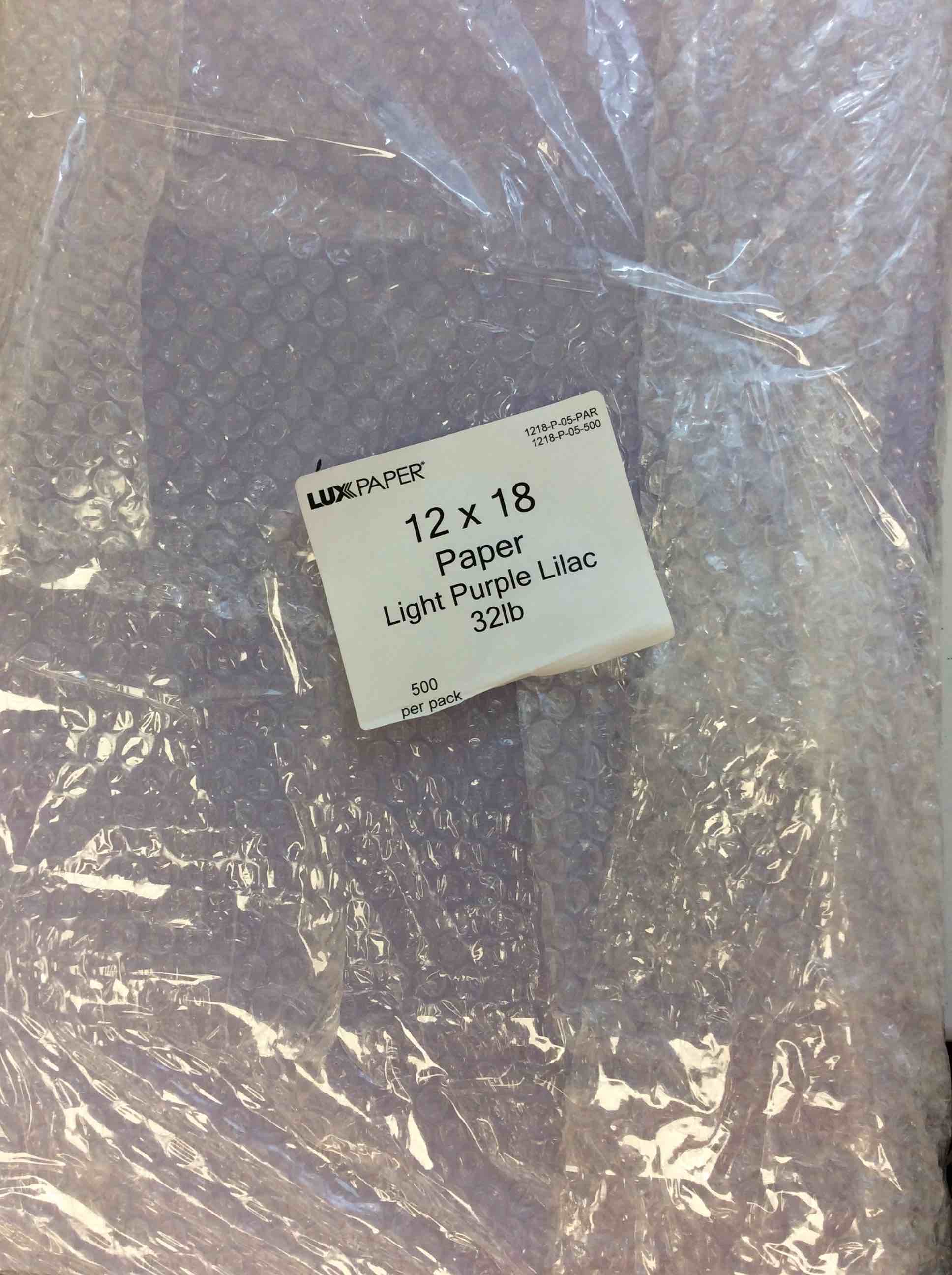 Condition photo showing New/Like New for 12x18 paper light purple lilac