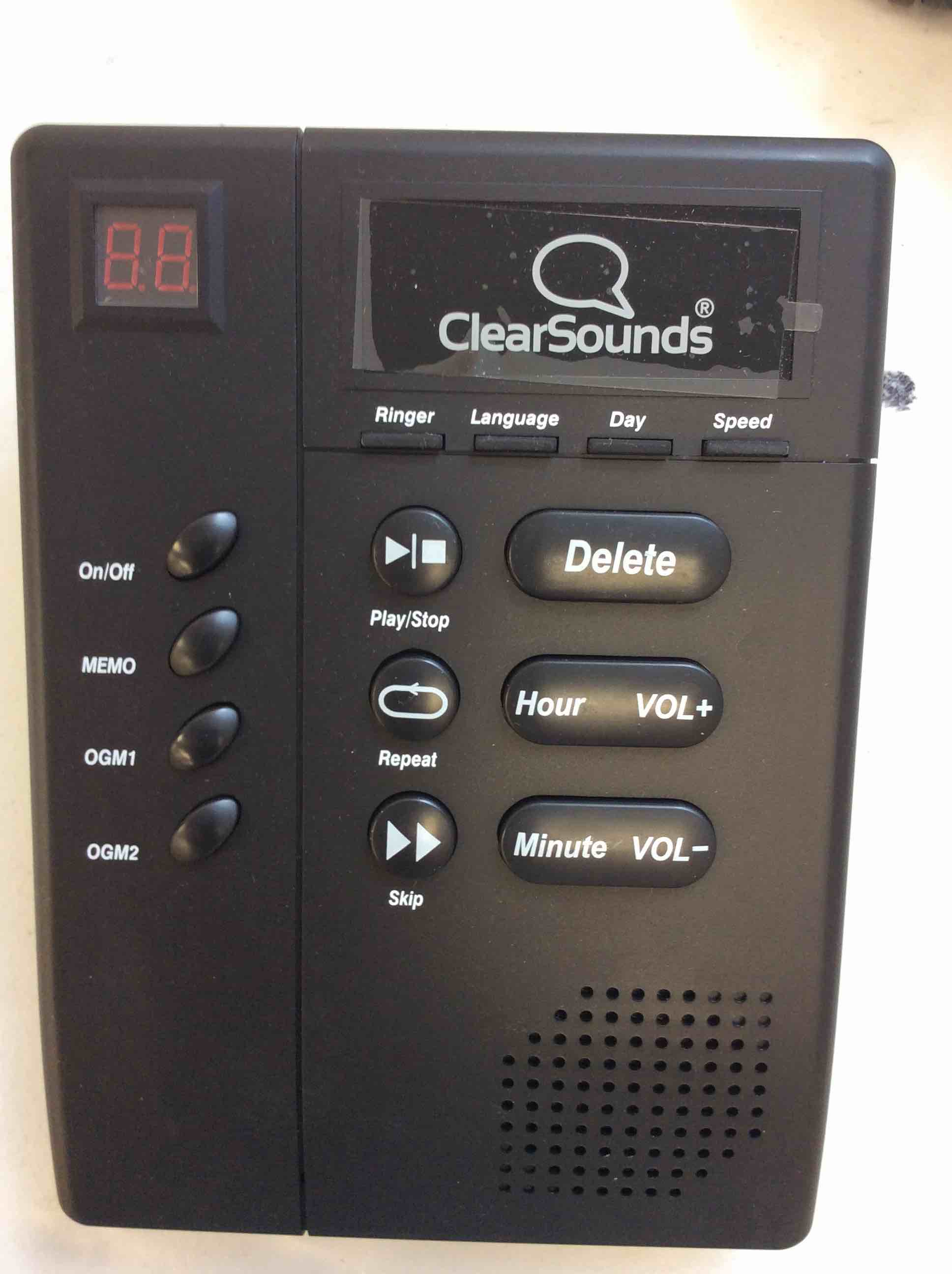 ClearSounds Better in Every Ear Operating Manual ANS3000 Digital Amplified Answering Machine With Slow Speech 