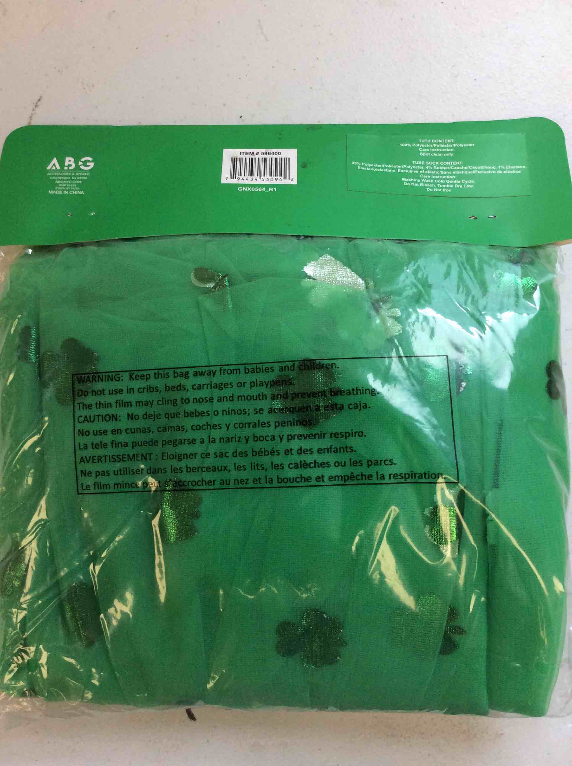 Condition photo showing New/Like New for feelin’ lucky tutu & tube socks set
