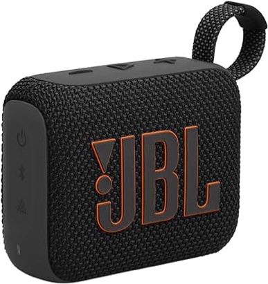 JBL Go4 Portable Bluetooth Waterproof Speaker - Black: USB-C, Outdoor Use, IP67, 9Hr Battery