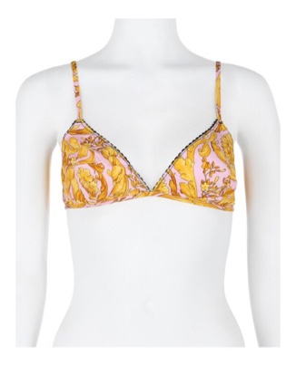 Versace Womens Barocco-Print Triangle Bralette Size 2 