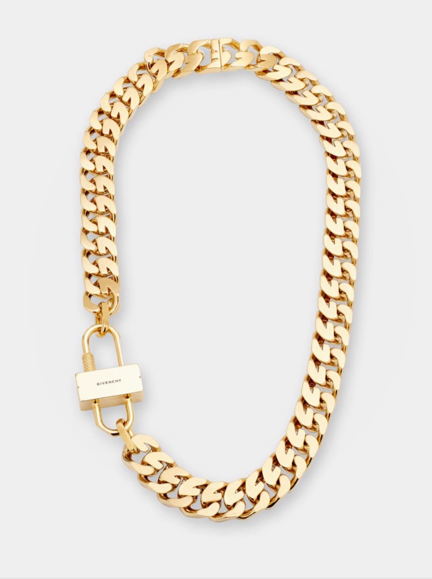 GIVENCHY G-Chain Lock Small Necklace, Gold