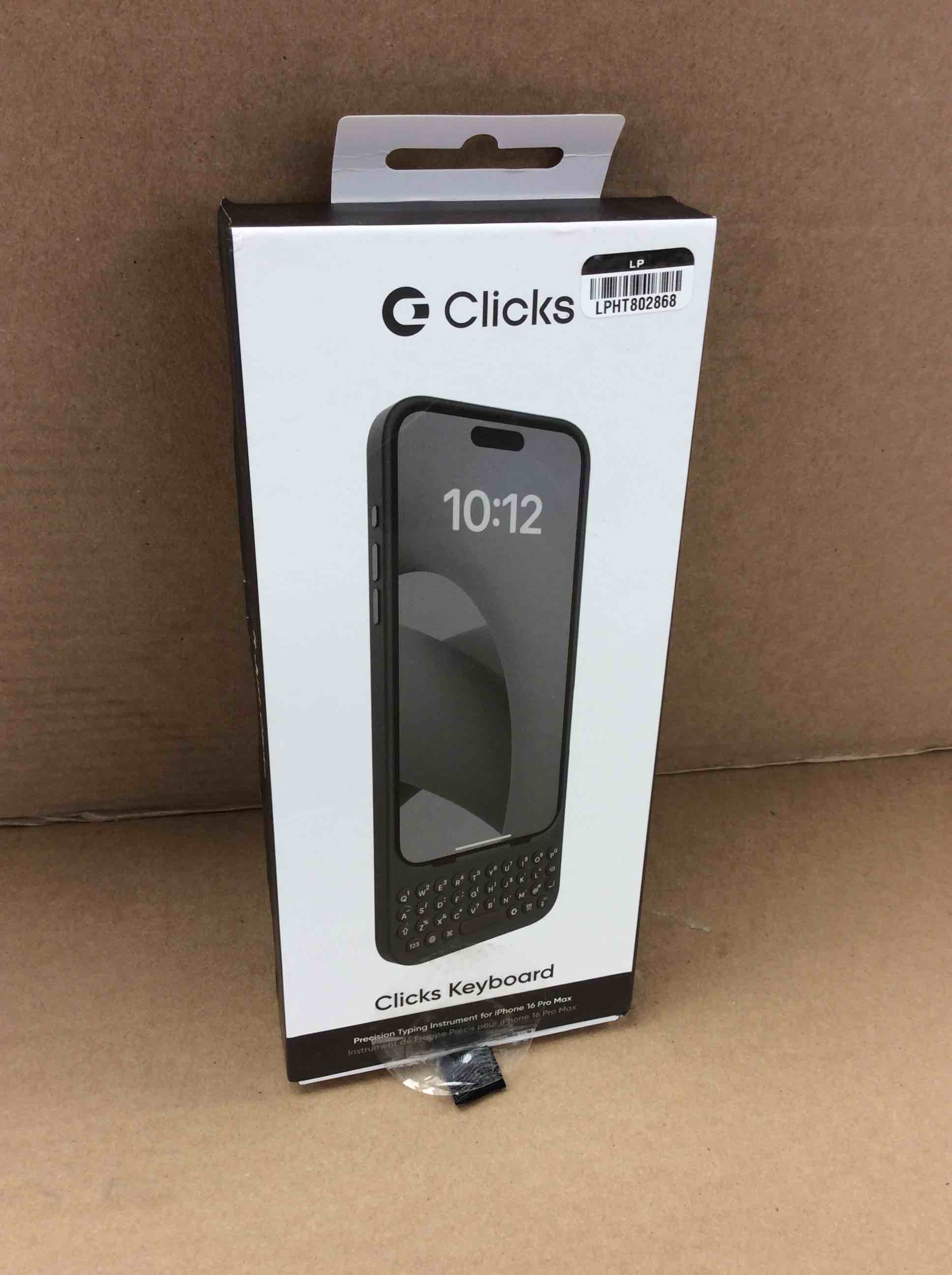 Condition photo showing New/Like New for clicks - keyboard for apple iphone 16 pro max - onyx