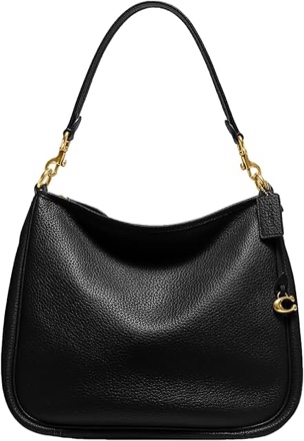 coach soft pebble leather cary shoulder bag shoulder women's handbags black