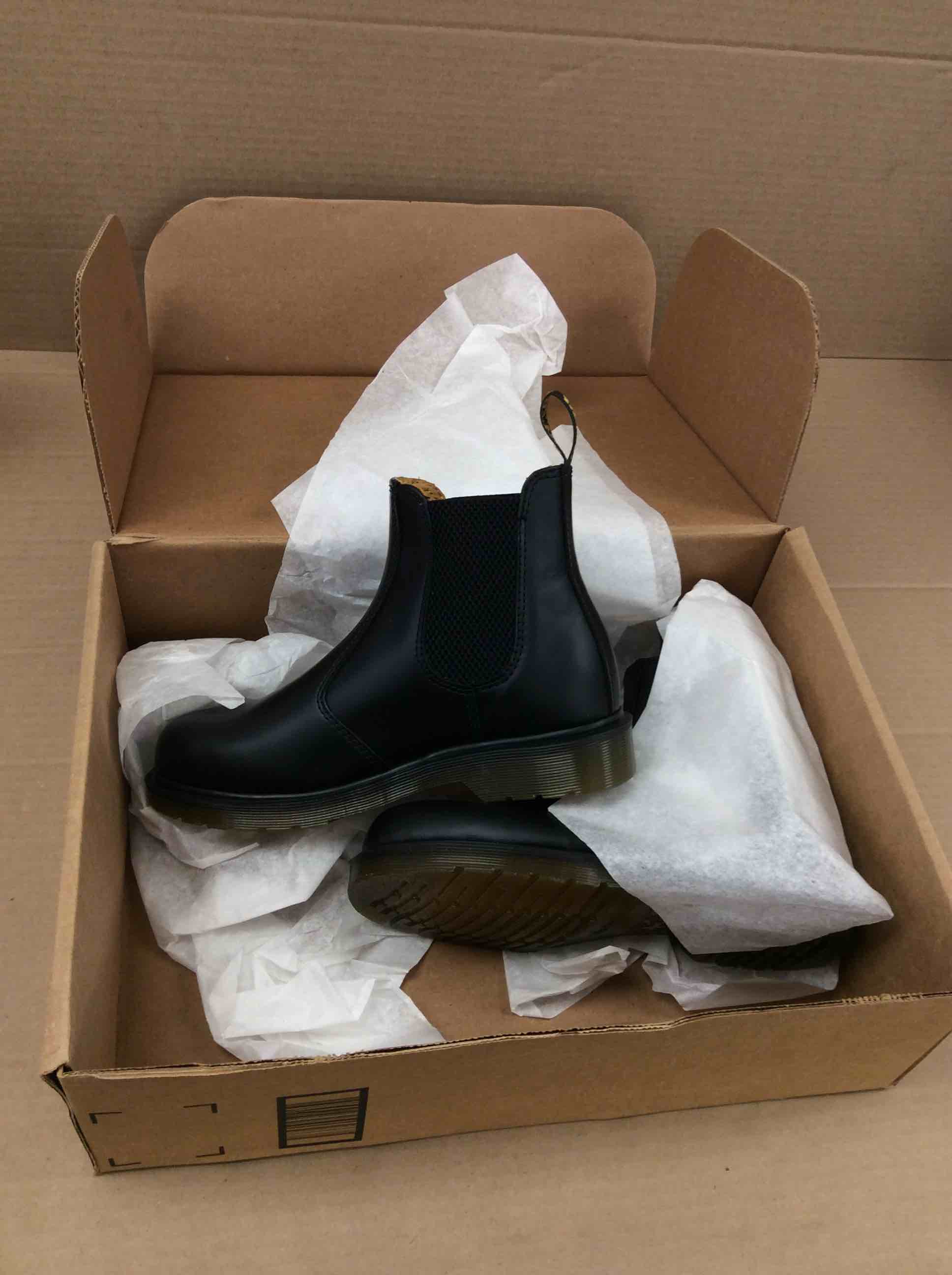 Condition photo showing New/Like New for women’s 7 men’s 6 dr. martens 2976 originals chelsea, unisex, twin gore, slip resistant boot