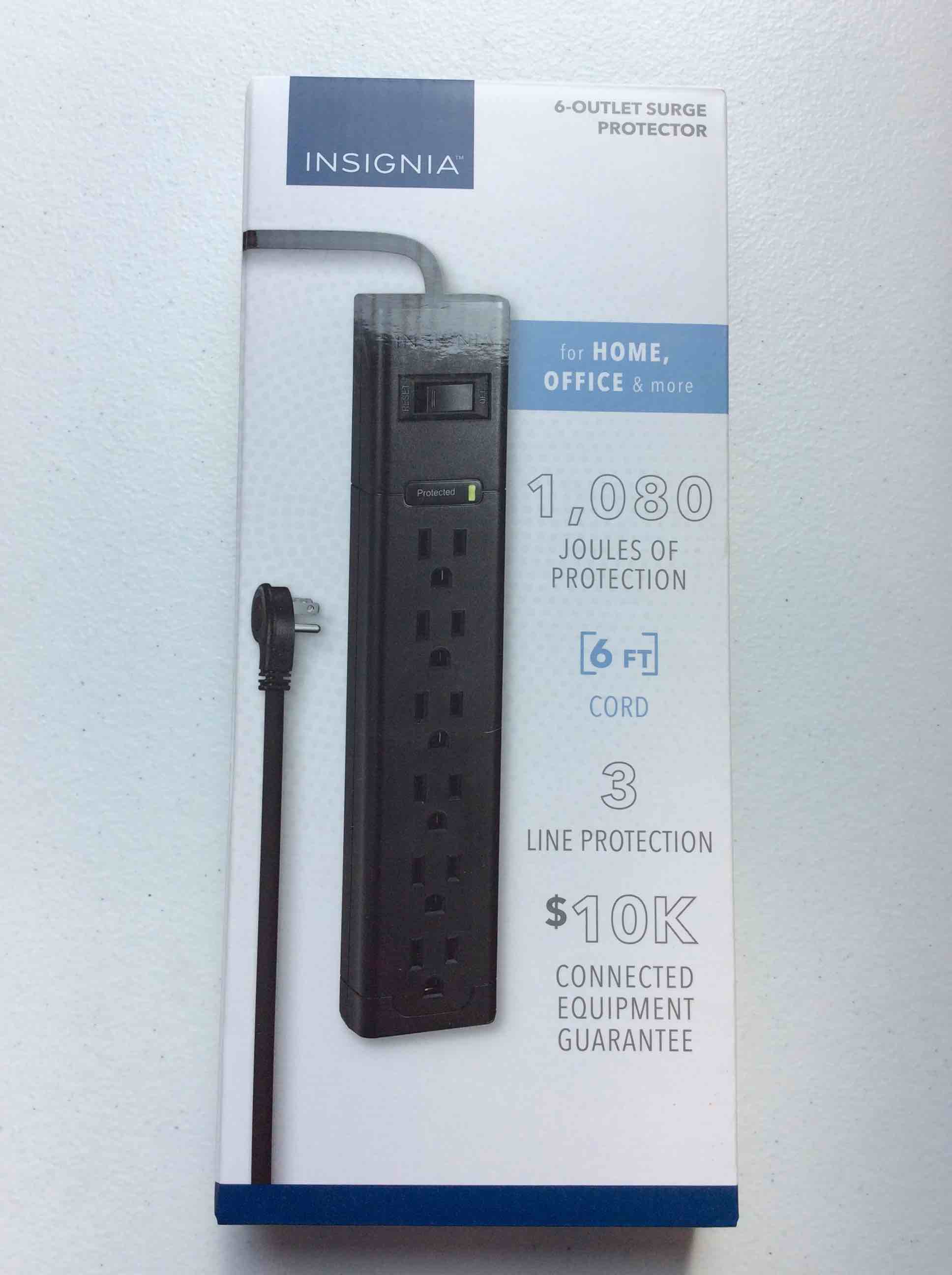 INSIGNIA 6-Outlet Surge Protector 