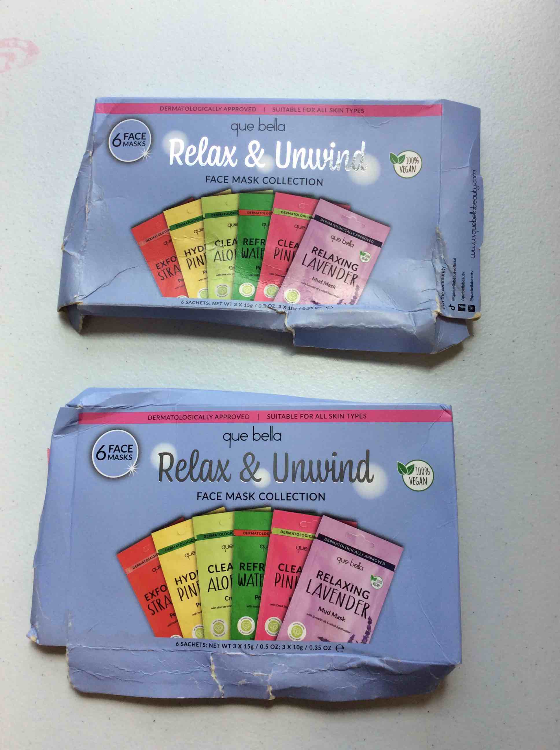 2 Packs of Six Face Masks 