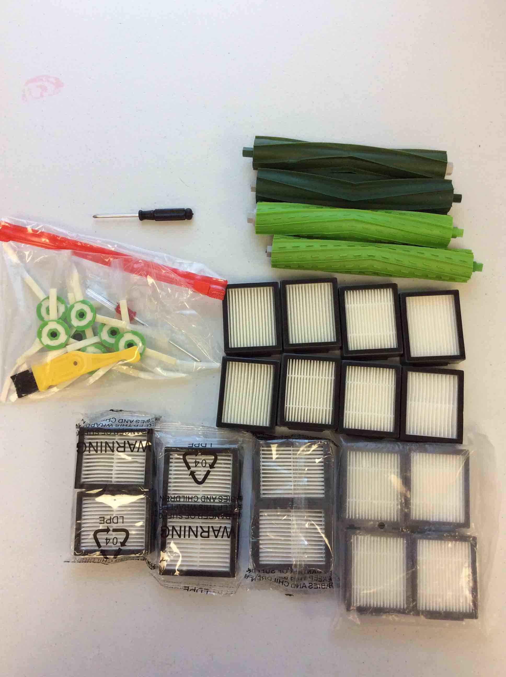 Replacement Parts Kit for iRobot Roomba Robot Vacuums with Multiple HEPA filters